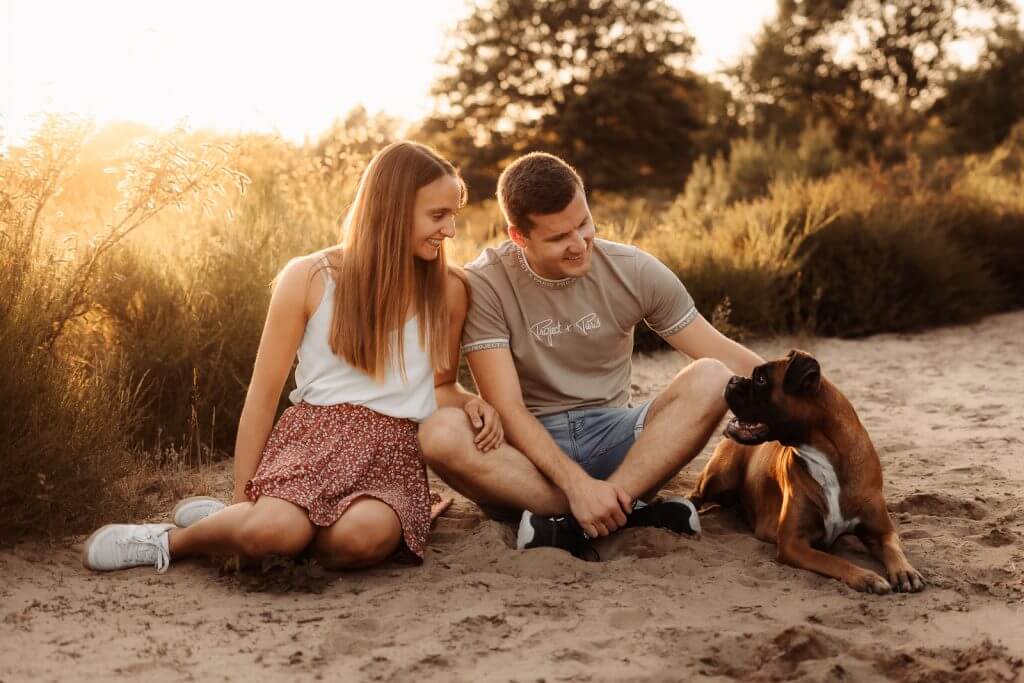 Familienfotos mit Hund