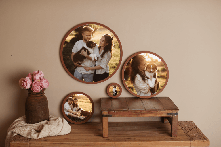 round print brown